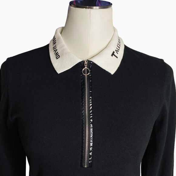 T By Alexander Wang Cotton Pique Polo Short Zip-Front Shirtdress size Medium - Picture 7 of 12